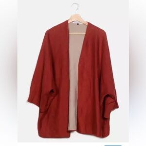 Adolfo Dominguez Terracotta Open Front Sweater